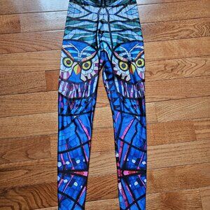 Blackmilk Stained Glass Owl Leggings